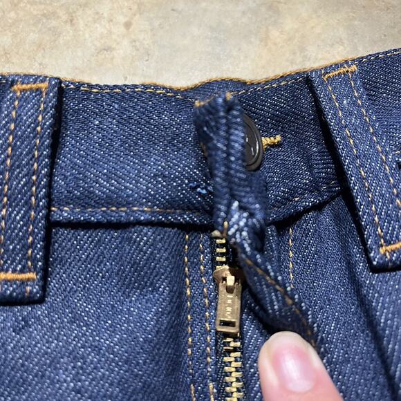 NOS 60s Sheplers Dark Wash Flared Western Jeans 32x29 - Picture 5 of 6